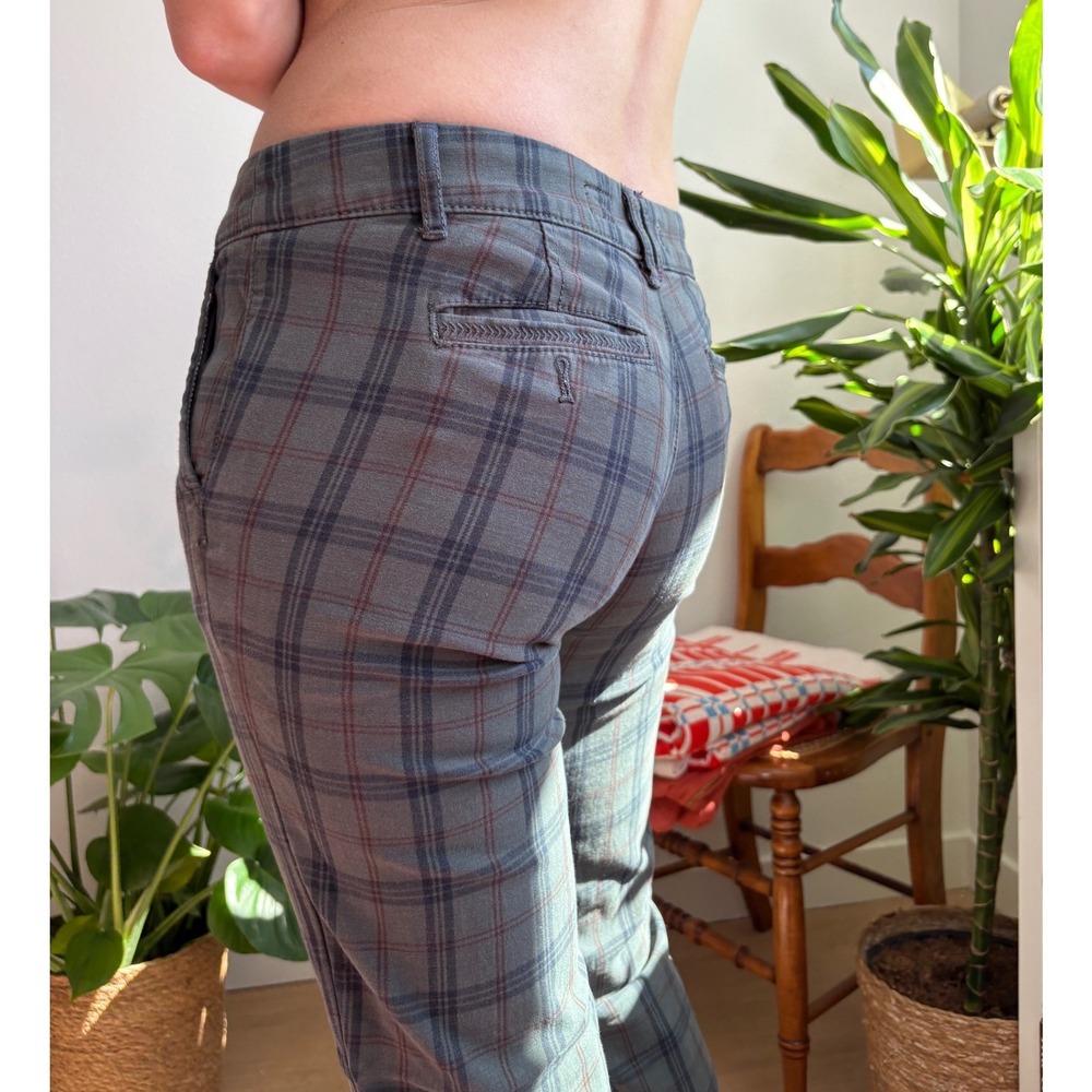 Anthropologie Pilcro and the Letterpress Plaid Chino Pants Green Size 26